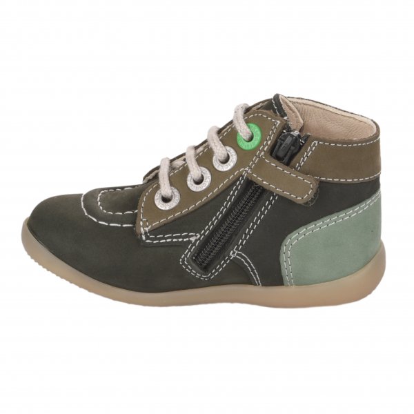 Bottines garçon - KICKERS - Vert fonce